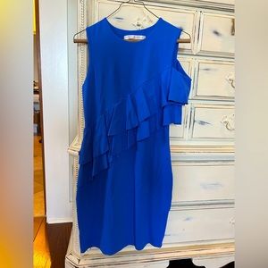 Susana Monaco blue ruffle dress